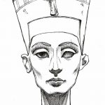 фото Эскизы тату Нефертити от 02.10.2017 №041 - Sketches of Nefertiti - tatufoto.com