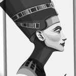 фото Эскизы тату Нефертити от 02.10.2017 №056 - Sketches of Nefertiti - tatufoto.com
