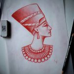 фото Эскизы тату Нефертити от 02.10.2017 №058 - Sketches of Nefertiti - tatufoto.com