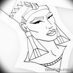 фото Эскизы тату Нефертити от 02.10.2017 №063 - Sketches of Nefertiti - tatufoto.com