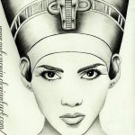 фото Эскизы тату Нефертити от 02.10.2017 №066 - Sketches of Nefertiti - tatufoto.com