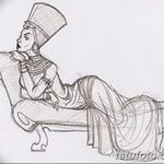фото Эскизы тату Нефертити от 02.10.2017 №069 - Sketches of Nefertiti - tatufoto.com