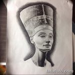 фото Эскизы тату Нефертити от 02.10.2017 №073 - Sketches of Nefertiti - tatufoto.com