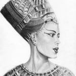 фото Эскизы тату Нефертити от 02.10.2017 №086 - Sketches of Nefertiti - tatufoto.com