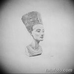 фото Эскизы тату Нефертити от 02.10.2017 №088 - Sketches of Nefertiti - tatufoto.com