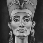фото Эскизы тату Нефертити от 02.10.2017 №089 - Sketches of Nefertiti - tatufoto.com