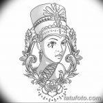 фото Эскизы тату Нефертити от 02.10.2017 №090 - Sketches of Nefertiti - tatufoto.com