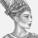 фото Эскизы тату Нефертити от 02.10.2017 №091 - Sketches of Nefertiti - tatufoto.com