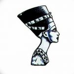 фото Эскизы тату Нефертити от 02.10.2017 №092 - Sketches of Nefertiti - tatufoto.com