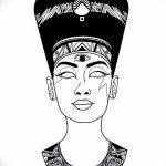 фото Эскизы тату Нефертити от 02.10.2017 №094 - Sketches of Nefertiti - tatufoto.com