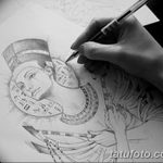 фото Эскизы тату Нефертити от 02.10.2017 №096 - Sketches of Nefertiti - tatufoto.com