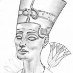 фото Эскизы тату Нефертити от 02.10.2017 №108 - Sketches of Nefertiti - tatufoto.com