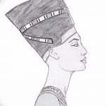 фото Эскизы тату Нефертити от 02.10.2017 №109 - Sketches of Nefertiti - tatufoto.com
