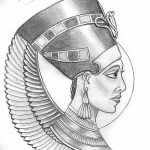 фото Эскизы тату Нефертити от 02.10.2017 №110 - Sketches of Nefertiti - tatufoto.com