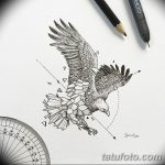 фото Эскизы тату орёл от 21.10.2017 №047 - Sketches of an eagle tattoo - tatufoto.com