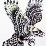 фото Эскизы тату орёл от 21.10.2017 №073 - Sketches of an eagle tattoo - tatufoto.com