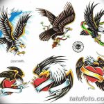 фото Эскизы тату орёл от 21.10.2017 №075 - Sketches of an eagle tattoo - tatufoto.com