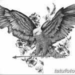 фото Эскизы тату орёл от 21.10.2017 №077 - Sketches of an eagle tattoo - tatufoto.com