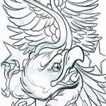 фото Эскизы тату орёл от 21.10.2017 №103 - Sketches of an eagle tattoo - tatufoto.com