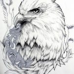 фото Эскизы тату орёл от 21.10.2017 №108 - Sketches of an eagle tattoo - tatufoto.com