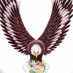 фото Эскизы тату орёл от 21.10.2017 №114 - Sketches of an eagle tattoo - tatufoto.com
