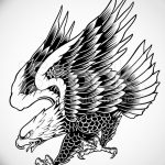 фото Эскизы тату орёл от 21.10.2017 №121 - Sketches of an eagle tattoo - tatufoto.com