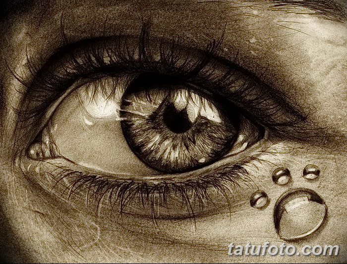 фото Эскизы тату слеза под глазом от 10.10.2017 №001 - Sketches of a tear - tatufoto.com