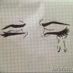 фото Эскизы тату слеза под глазом от 10.10.2017 №004 - Sketches of a tear - tatufoto.com