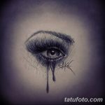 фото Эскизы тату слеза под глазом от 10.10.2017 №013 - Sketches of a tear - tatufoto.com
