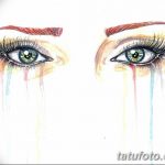 фото Эскизы тату слеза под глазом от 10.10.2017 №021 - Sketches of a tear - tatufoto.com