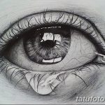 фото Эскизы тату слеза под глазом от 10.10.2017 №032 - Sketches of a tear - tatufoto.com