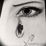 фото Эскизы тату слеза под глазом от 10.10.2017 №035 - Sketches of a tear - tatufoto.com