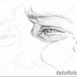 фото Эскизы тату слеза под глазом от 10.10.2017 №047 - Sketches of a tear - tatufoto.com