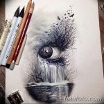 фото Эскизы тату слеза под глазом от 10.10.2017 №054 - Sketches of a tear - tatufoto.com