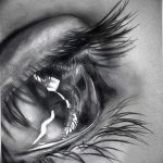 фото Эскизы тату слеза под глазом от 10.10.2017 №063 - Sketches of a tear - tatufoto.com