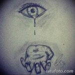 фото Эскизы тату слеза под глазом от 10.10.2017 №065 - Sketches of a tear - tatufoto.com