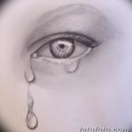 фото Эскизы тату слеза под глазом от 10.10.2017 №077 - Sketches of a tear - tatufoto.com