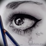 фото Эскизы тату слеза под глазом от 10.10.2017 №080 - Sketches of a tear - tatufoto.com 2456234 3463