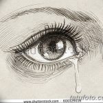 фото Эскизы тату слеза под глазом от 10.10.2017 №087 - Sketches of a tear - tatufoto.com