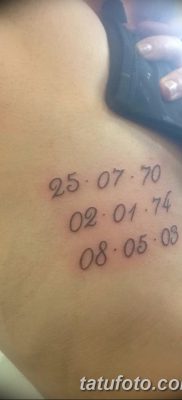 фото тату даты рождения от 11.10.2017 №015 — Date of birth tattoo — tatufoto.com