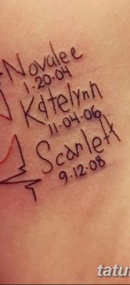 фото тату даты рождения от 11.10.2017 №134 — Date of birth tattoo — tatufoto.com