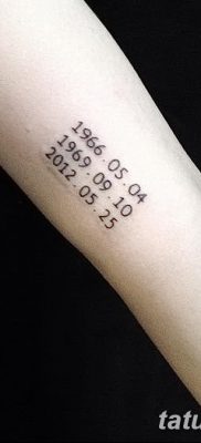 фото тату даты рождения от 11.10.2017 №146 — Date of birth tattoo — tatufoto.com
