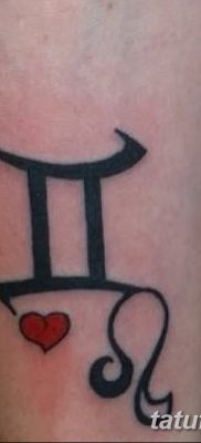 фото тату знак зодиака Близнецы от 21.10.2017 №008 — tattoo sign of the zodiac Gemini
