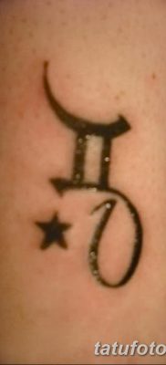 фото тату знак зодиака Близнецы от 21.10.2017 №010 — tattoo sign of the zodiac Gemini