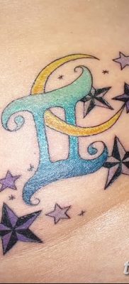 фото тату знак зодиака Близнецы от 21.10.2017 №018 — tattoo sign of the zodiac Gemini