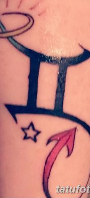 фото тату знак зодиака Близнецы от 21.10.2017 №023 — tattoo sign of the zodiac Gemini