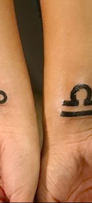 фото тату знак зодиака Весы от 21.10.2017 №001 — tattoo sign of the zodiac Libra