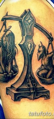 фото тату знак зодиака Весы от 21.10.2017 №003 — tattoo sign of the zodiac Libra