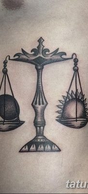 фото тату знак зодиака Весы от 21.10.2017 №007 — tattoo sign of the zodiac Libra