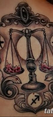 фото тату знак зодиака Весы от 21.10.2017 №010 — tattoo sign of the zodiac Libra